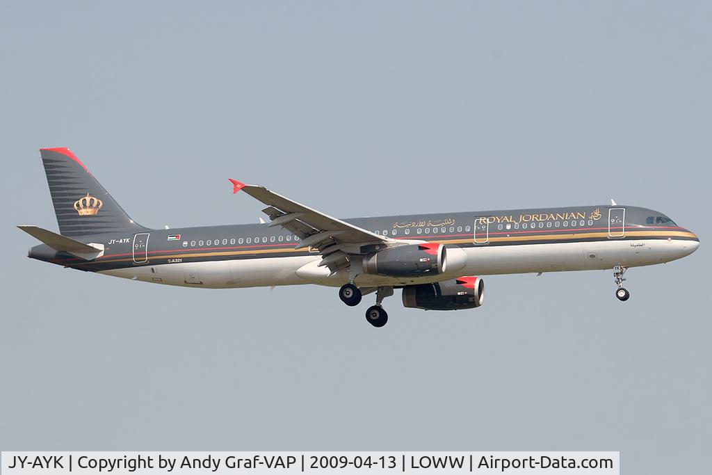 JY-AYK, 2008 Airbus A321-231 C/N 3522, Royal Jordanian A321