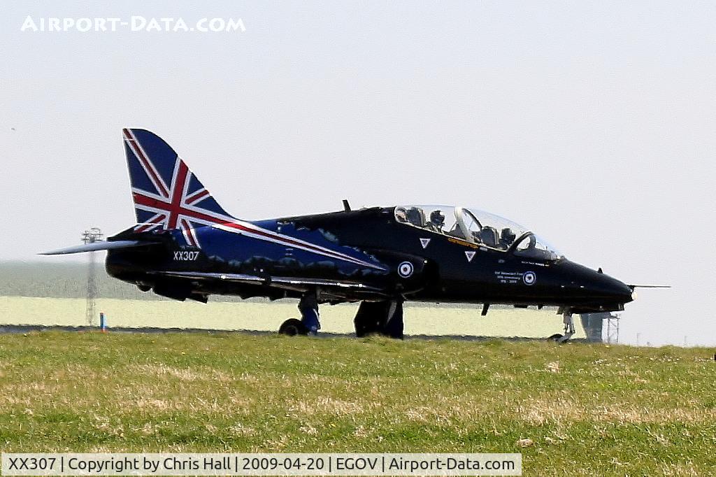 XX307, 1980 Hawker Siddeley Hawk T.1A C/N 141/312132, The first Display Hawk has been painted in the 2009 Display paint scheme. XX307 rolled out of the paint shop on Monday 30th March