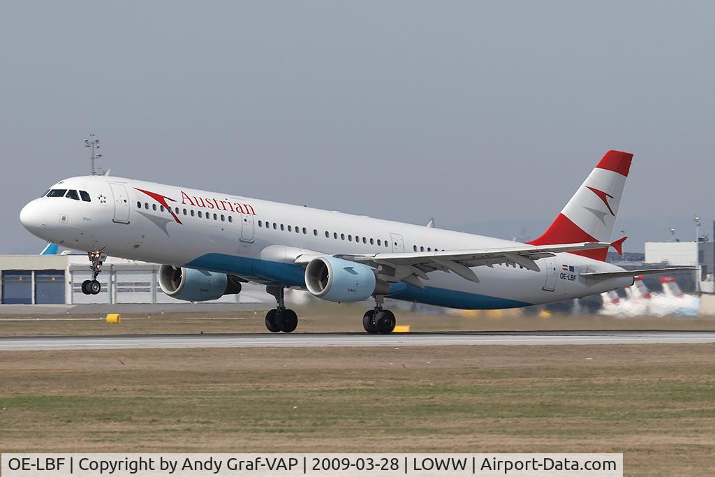 OE-LBF, 2001 Airbus A321-211 C/N 1458, Austrian Airlines A321