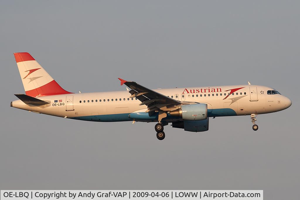 OE-LBQ, 1999 Airbus A320-214 C/N 1137, Austrian Airlines A320