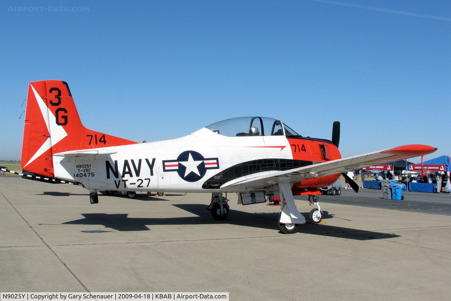 N9025Y, 1956 North American T-28C Trojan C/N 226-152, On static display at the Beale Air Force Base (KBAB) Open House.