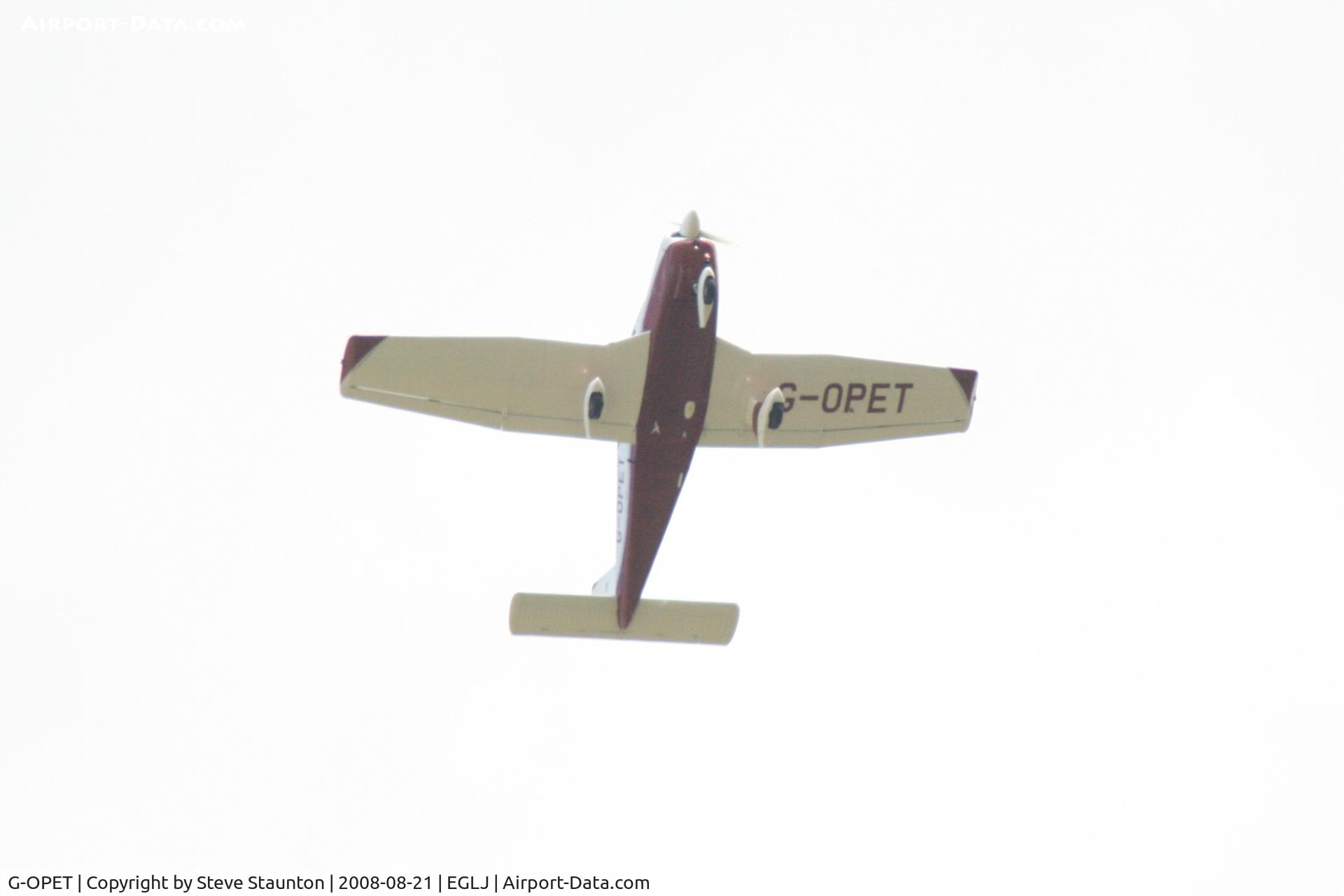 G-OPET, 1975 Piper PA-28-181 Cherokee Archer II C/N 28-7690067, Taken whilst over flying Chalgrove Airfield (EGLJ)