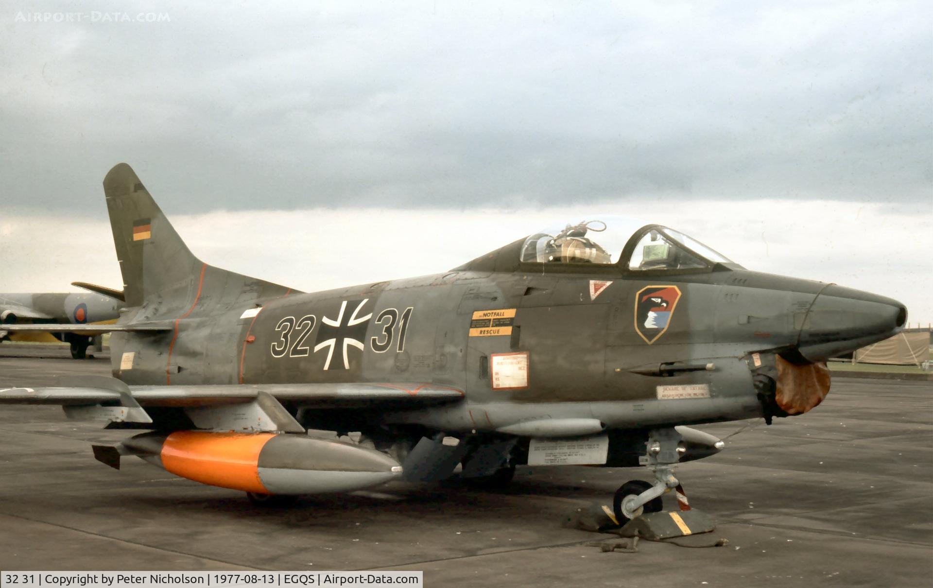 32 31, Fiat G-91R/3 C/N D500, Fiat G-91R-3 of LKG-41 at the 1977 RAF Lossiemouth Open Day.