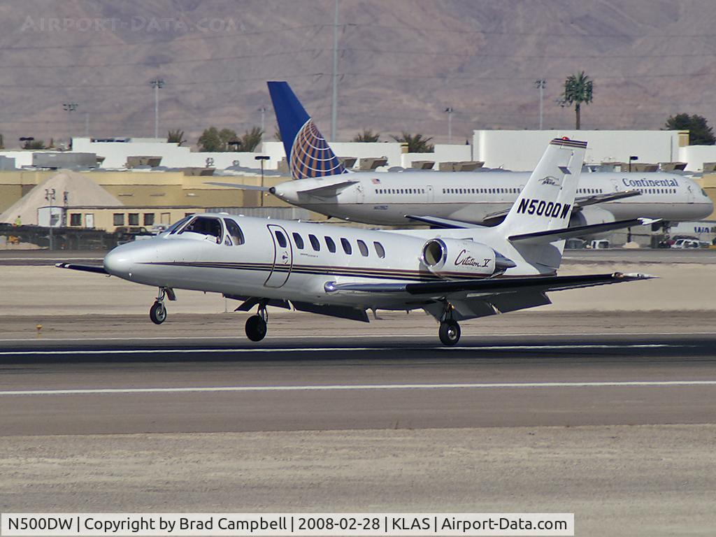 N500DW, 1992 Cessna 560 C/N 560-0199, Darwal Inc. - Harrisburg, North Carolina / 1992 Cessna 560 / The 'DW' stands for Darrell Waltrip but any self-respecting NASCAR fan would know that!