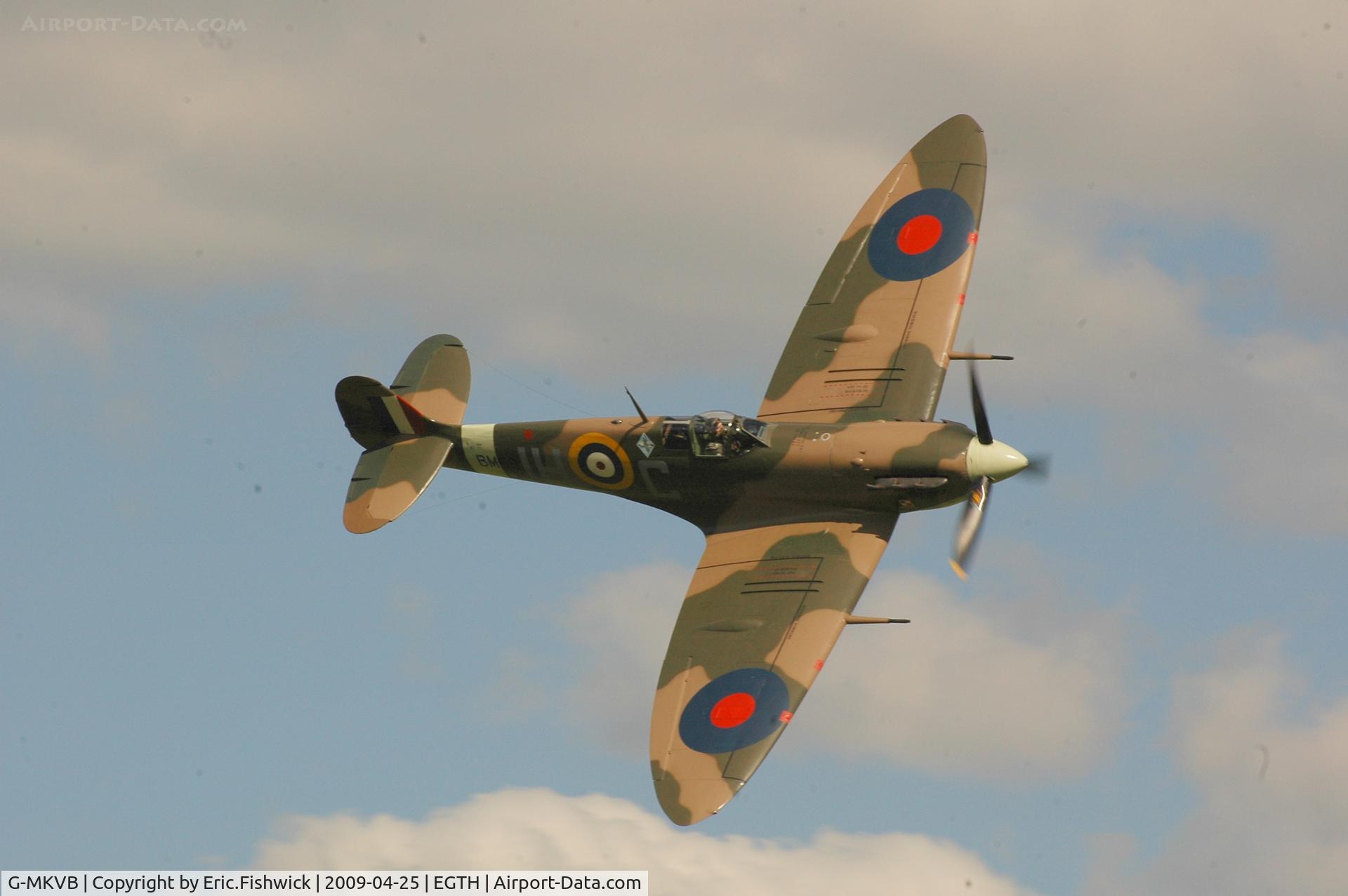 G-MKVB, 1942 Supermarine 349 Spitfire LF.Vb C/N CBAF.2461, 43. 2. G-MKVB visiting Shuttleworth (Old Warden) Aerodrome for The Spitfire Society