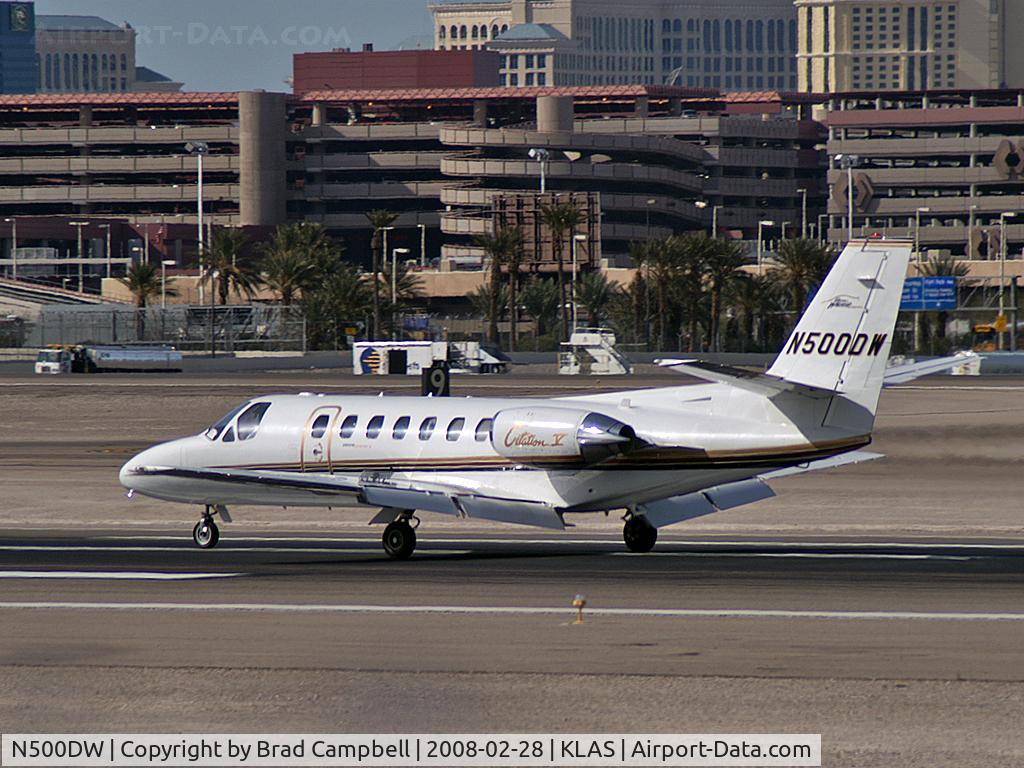 N500DW, 1992 Cessna 560 C/N 560-0199, Darwal Inc. - Harrisburg, North Carolina / 1992 Cessna 560 / The 'DW' stands for Darrell Waltrip but any self-respecting NASCAR fan would know that!