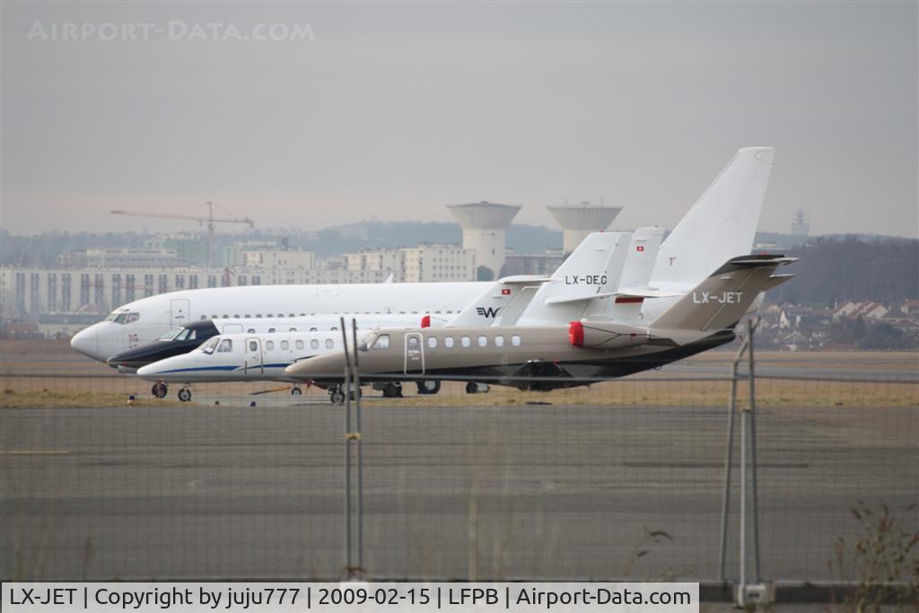 LX-JET, 2008 Cessna 525B CitationJet CJ3 C/N 525B-0281, on transit at Le Bourget