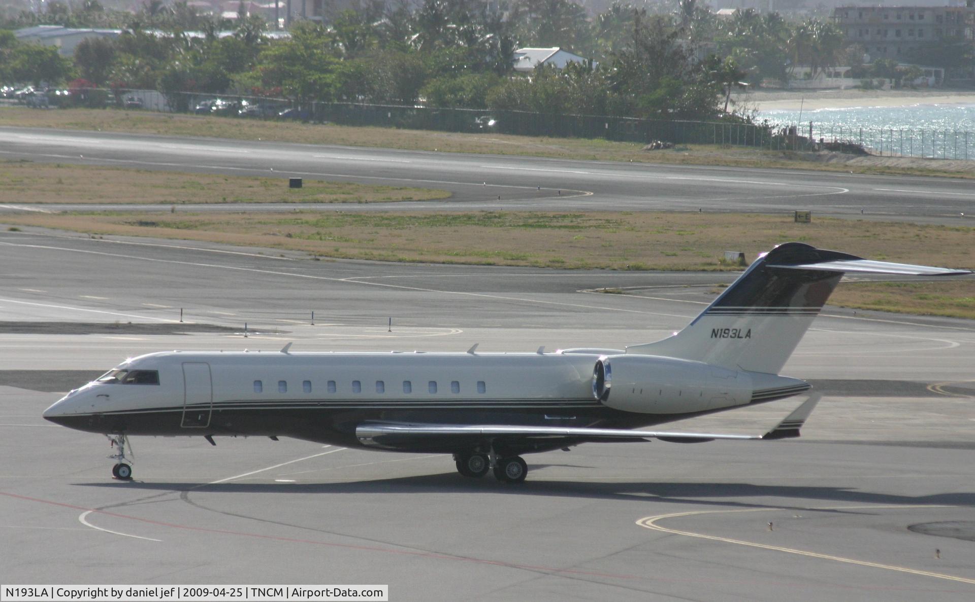 N193LA, 2007 Bombardier BD-700-1A11 Global 5000 C/N 9255, park at the  tncm ramp