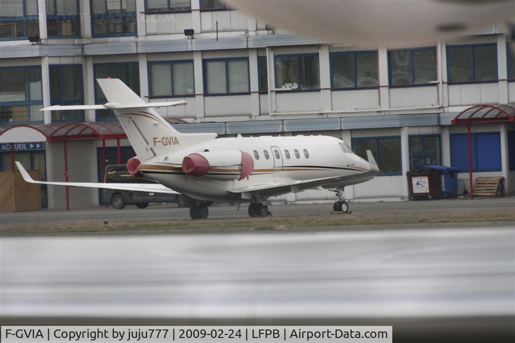 F-GVIA, 2007 Hawker Beechcraft Hawker 850XP C/N 258855, on transit at Le Bourget