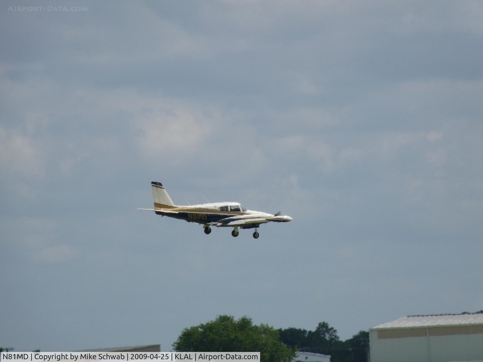N81MD, 1964 Piper PA-30 Twin Comanche C/N 30-512, TAKING OFF FROM SUN-N-FUN