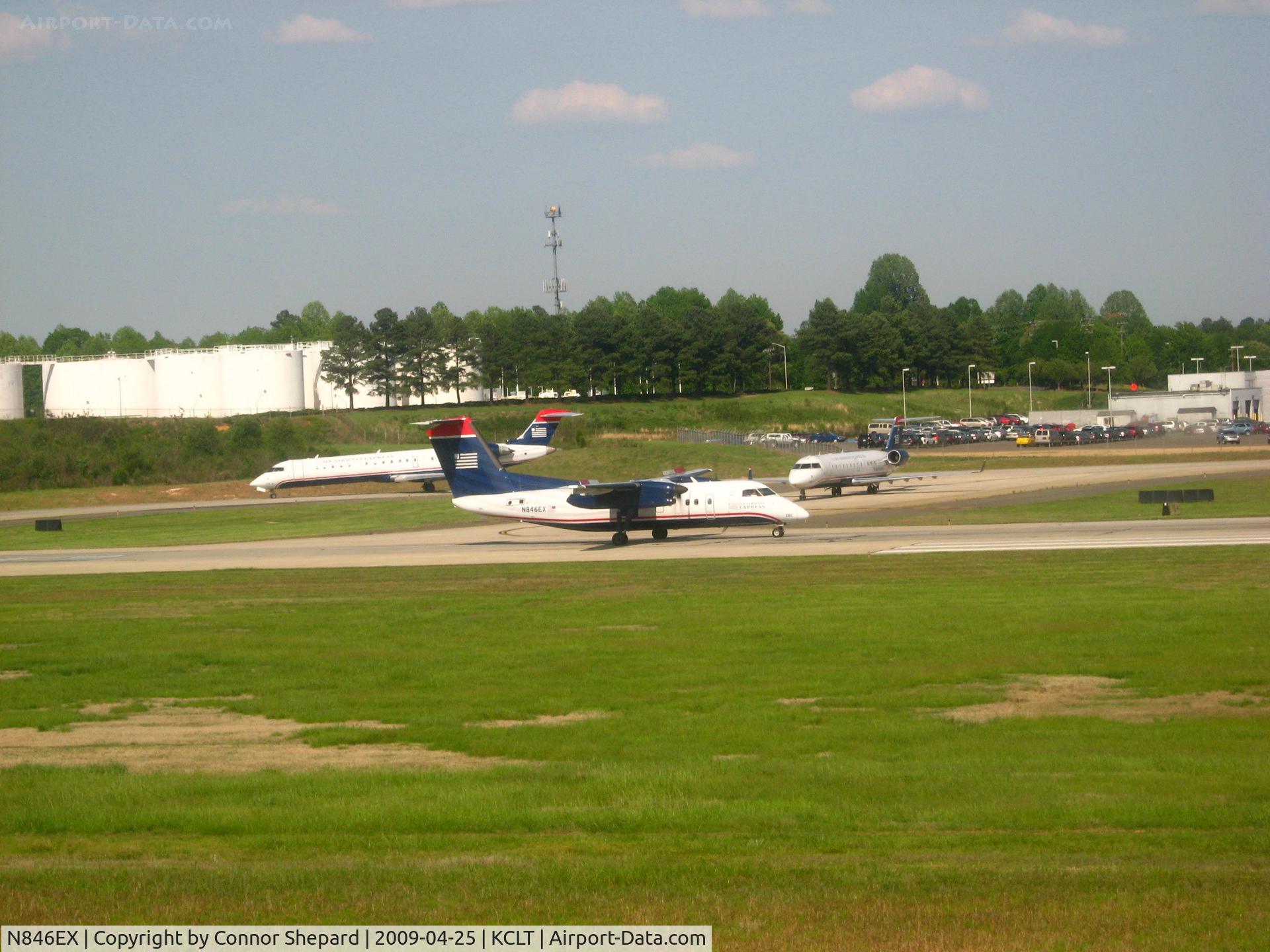 N846EX, 1992 De Havilland Canada DHC-8-102 Dash 8 C/N 326, taking a shortcut