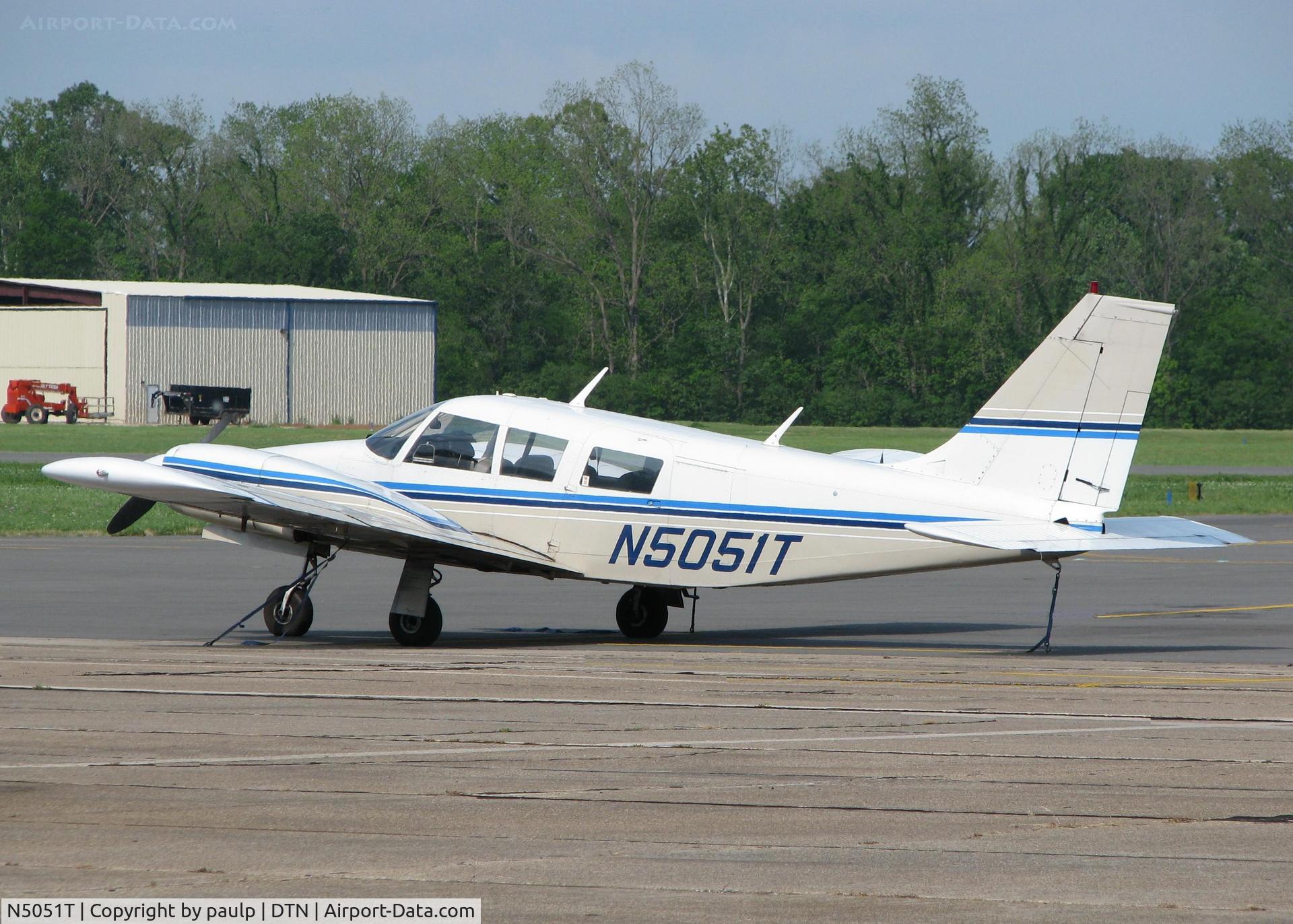 N5051T, 1972 Piper PA-34-200 Seneca C/N 34-7250237, Parked at the Shreveport Downtown airport.