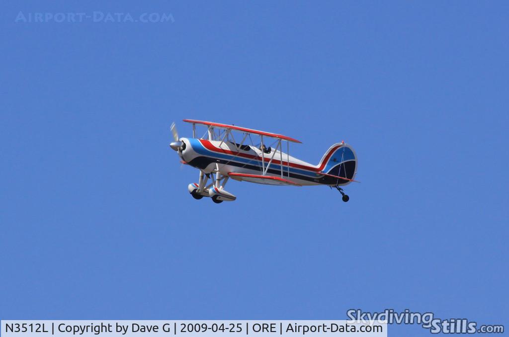 N3512L, 1978 Great Lakes 2T-1A-2 Sport Trainer C/N 0794, Departing Orange, MA.