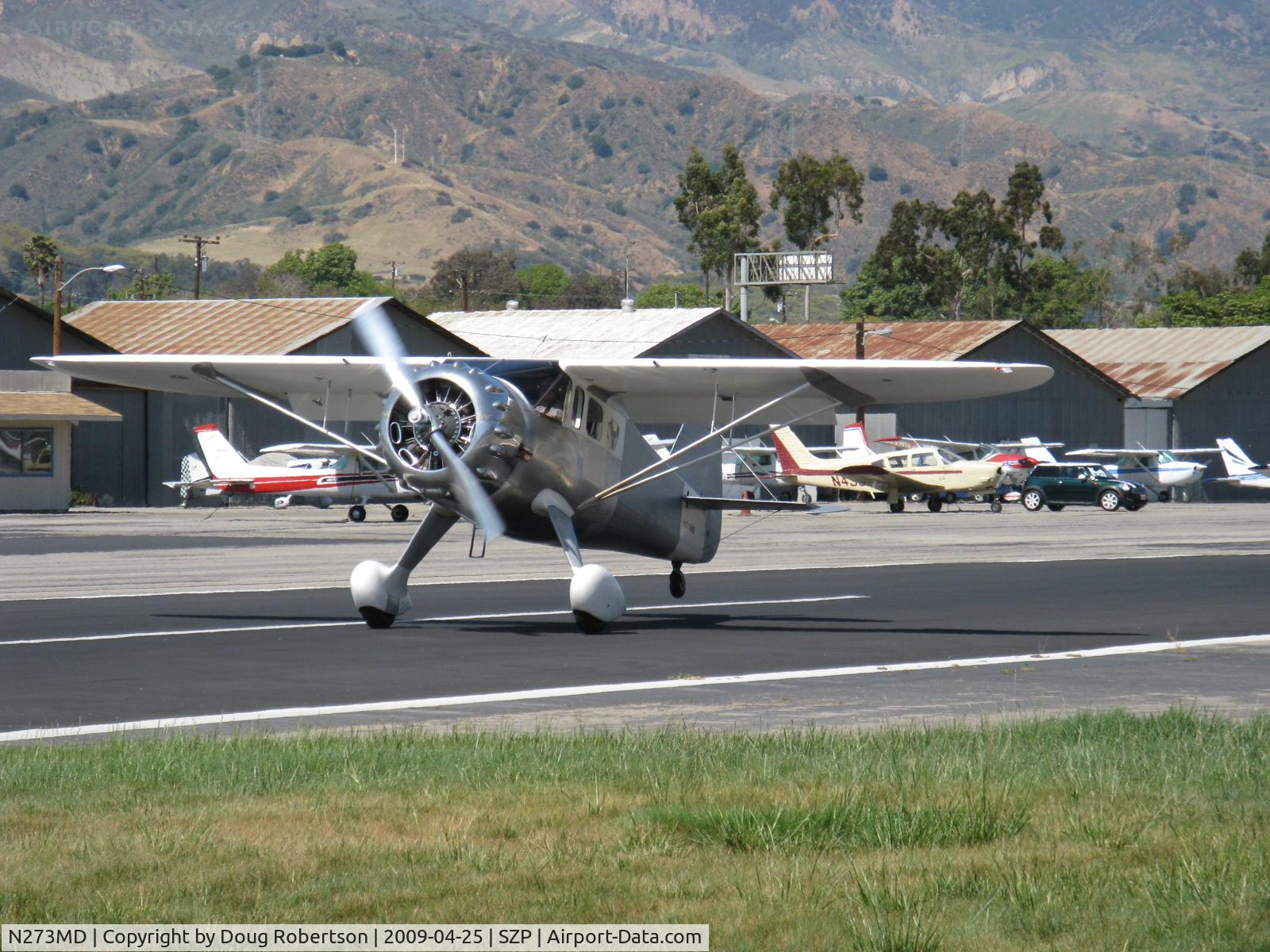 N273MD, , 2008 Dickenson Howard DGA-21 'Mr. Dickenson',  P&W R-1340-57 Wasp radial 600 Hp, landing roll Rwy 22