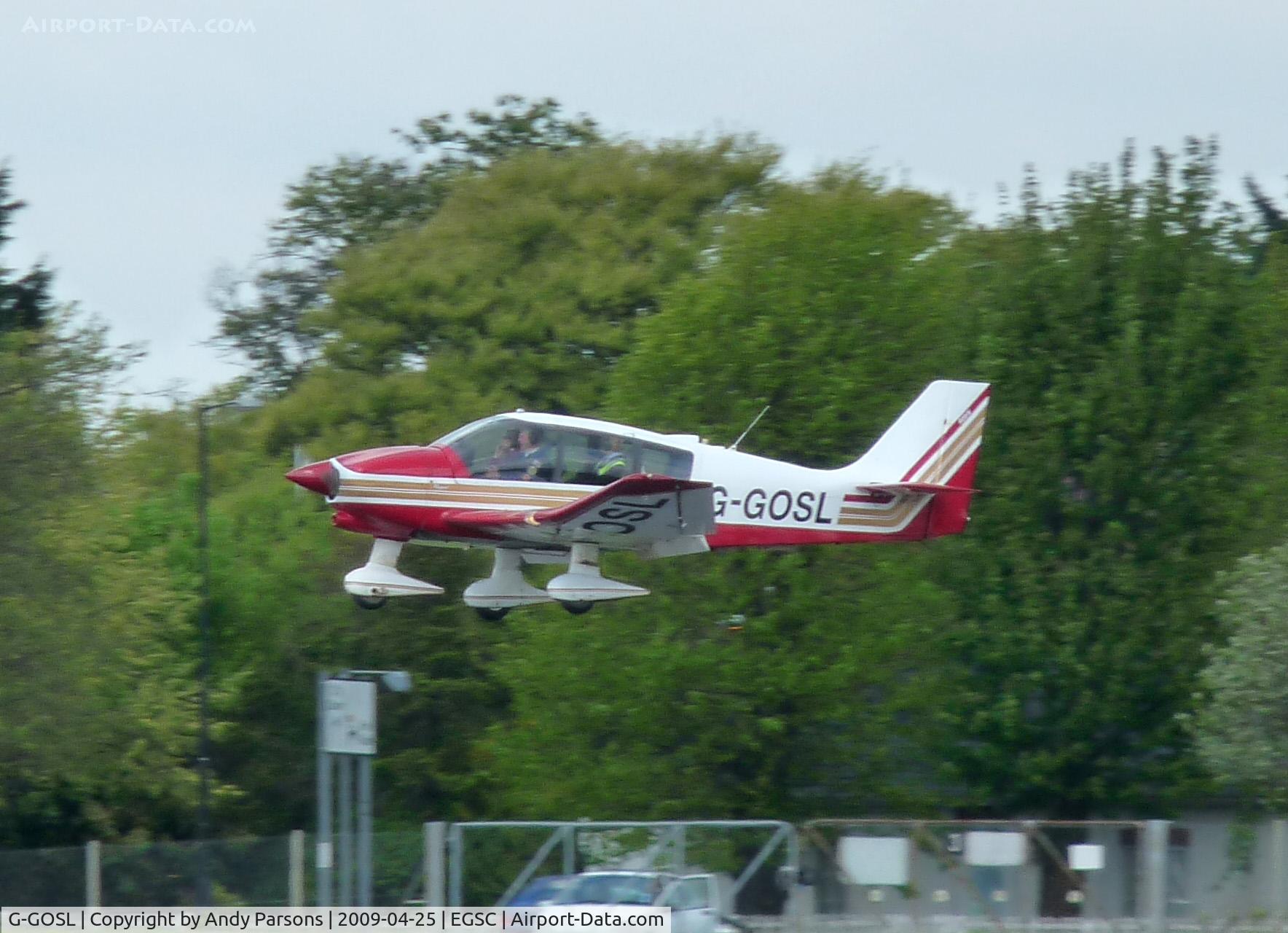 G-GOSL, 1990 Robin DR-400-180 Regent Regent C/N 1974, Landing at Cambridge