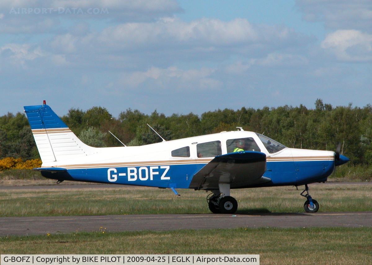 G-BOFZ, 1978 Piper PA-28-161 Cherokee Warrior II C/N 28-7816255, TAXYING TOWARDS RWY 25