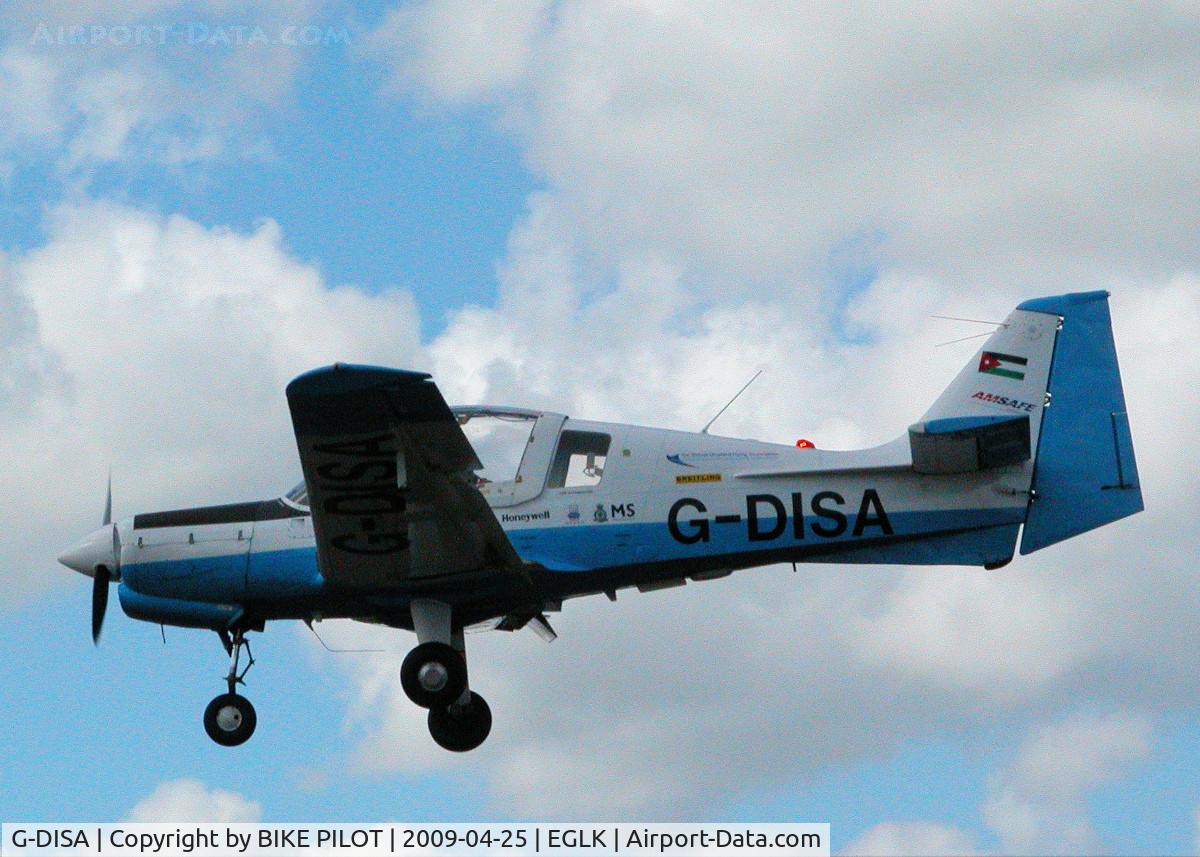G-DISA, 1983 Scottish Aviation Bulldog Series 120 Model 125 C/N BH120/435, BRITISH DISABLED FLYING ASSN. BULLDOG DOING A TOUCH AND GO