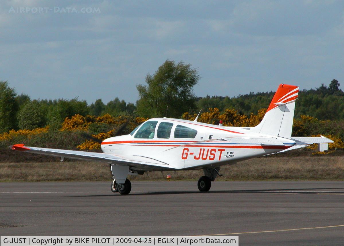 G-JUST, 1987 Beech F33A Bonanza C/N CE-1165, COMMENCING TAKE OFF RWY 25
