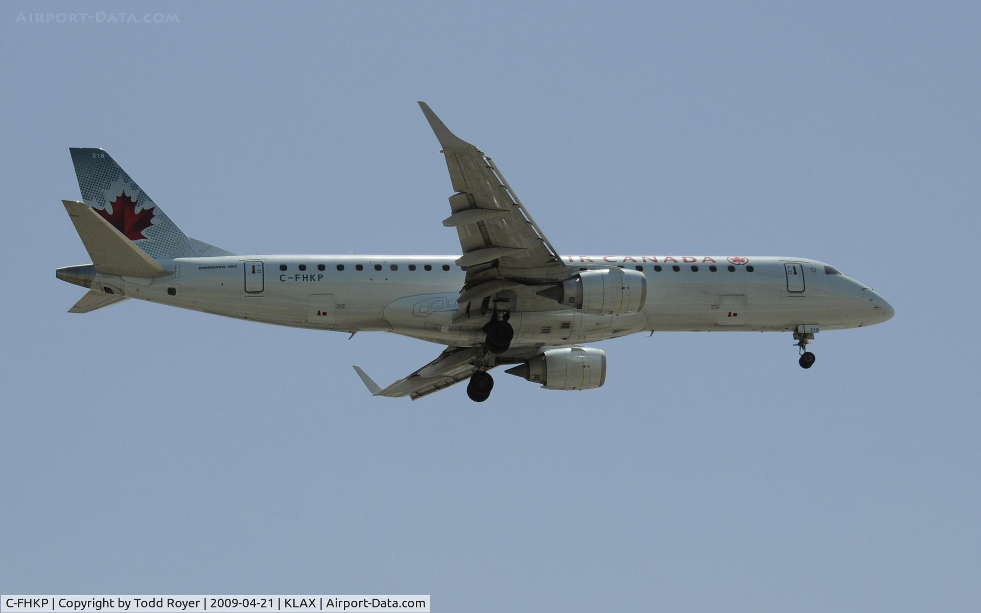 C-FHKP, 2006 Embraer 190AR (ERJ-190-100IGW) C/N 19000055, Landing 24R at LAX