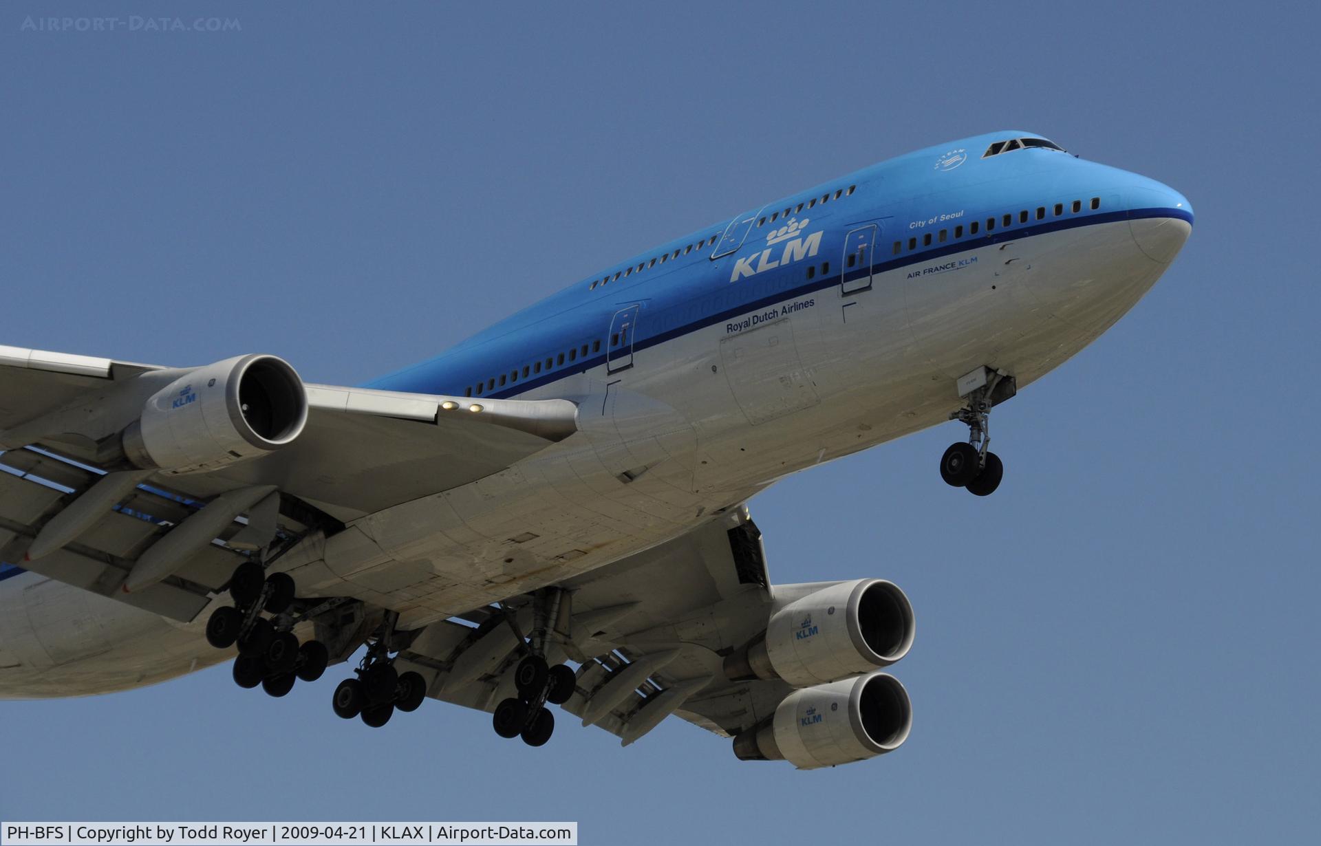 PH-BFS, 1996 Boeing 747-406BC C/N 28195, Landing 24R at LAX