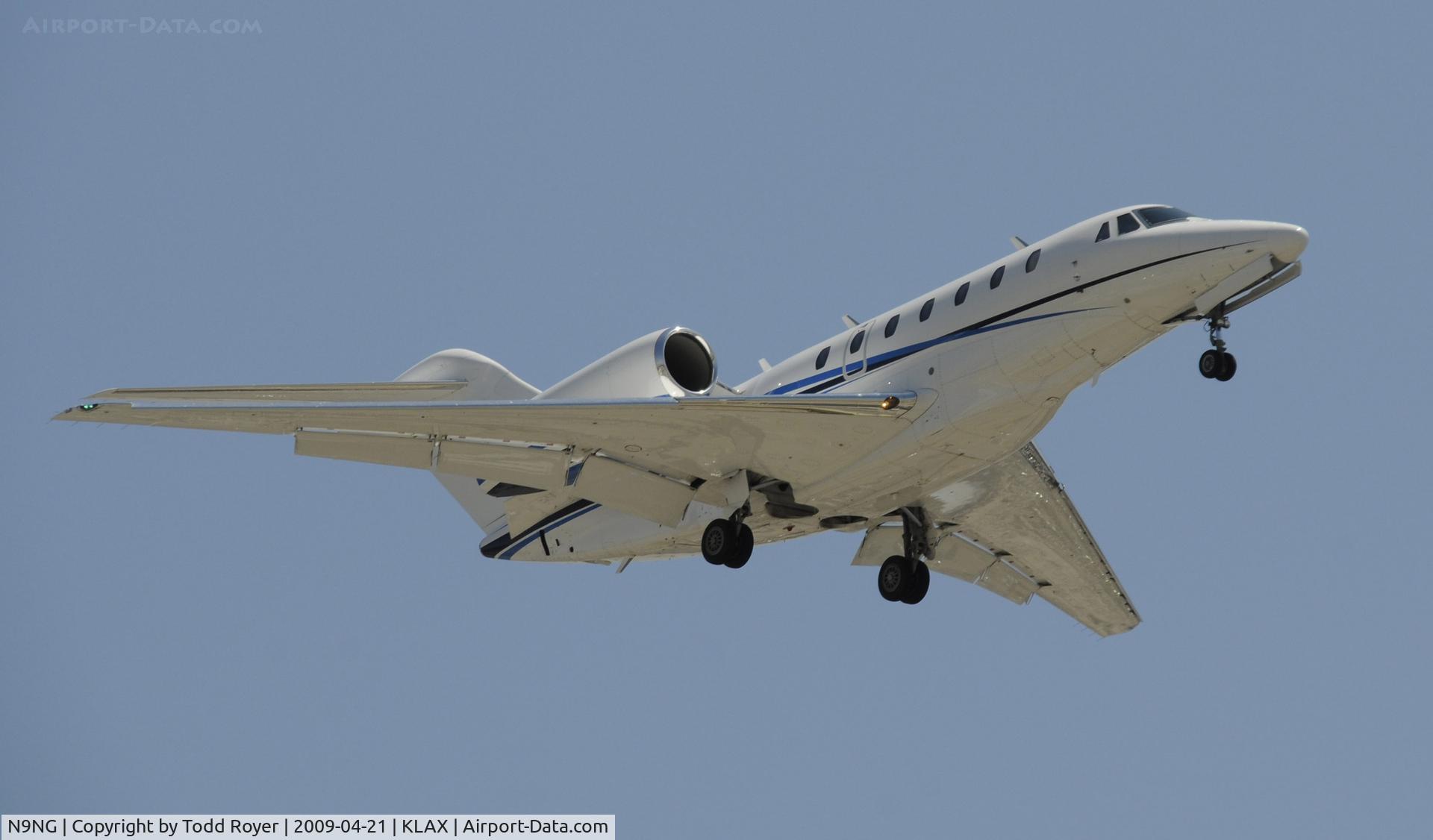 N9NG, 2003 Cessna 750 Citation X Citation X C/N 750-0213, Landing 24R at LAX