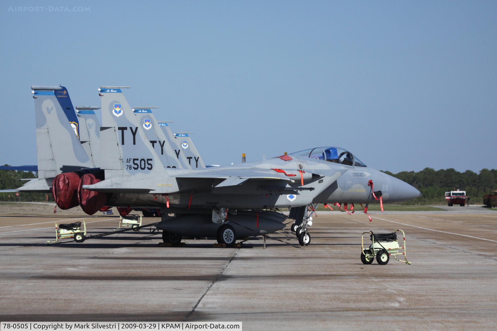 78-0505, 1978 McDonnell Douglas F-15C Eagle C/N 0490/C038, 2009 Tyndall AFB Airshow