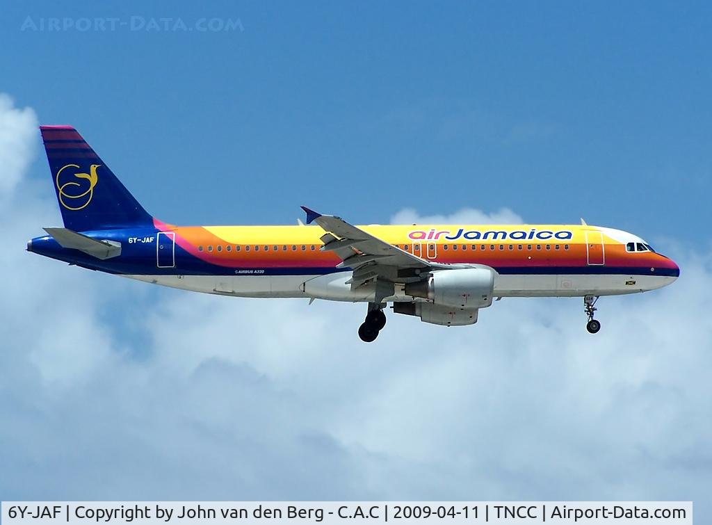 6Y-JAF, 1996 Airbus A320-214 C/N 624, Air Jamaica @ CUR