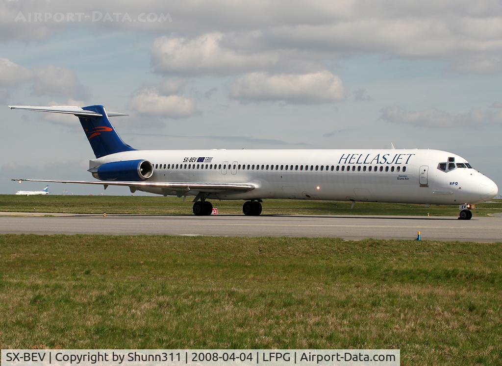 SX-BEV, 1988 McDonnell Douglas MD-83 (DC-9-83) C/N 49668, Taxiing to his gate... Cyprus flight