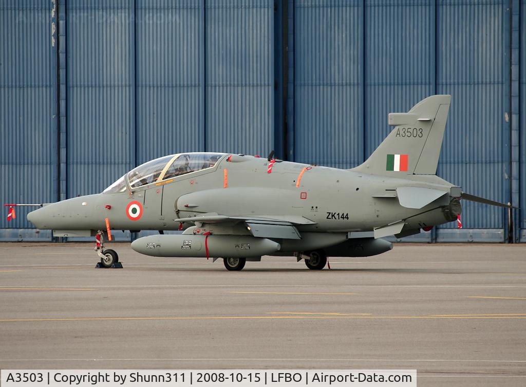 A3503, 2008 British Aerospace Hawk 132 C/N HT024/0924, Night stop for this Hawk delivery to India from Warton