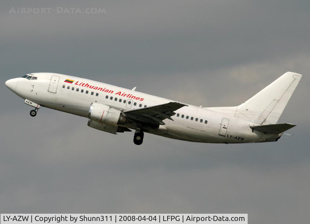 LY-AZW, 1996 Boeing 737-58Q C/N 27629, On take off...