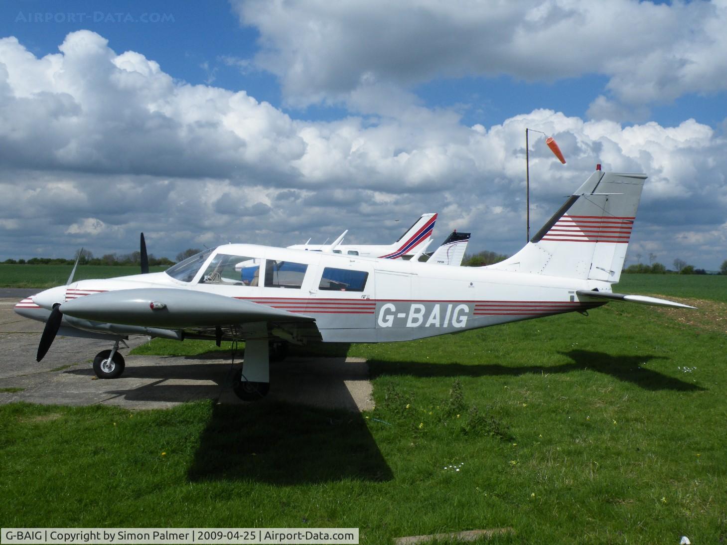 G-BAIG, 1972 Piper PA-34-200 Seneca C/N 34-7250243, PA-34 Seneca seen at Little Staughton