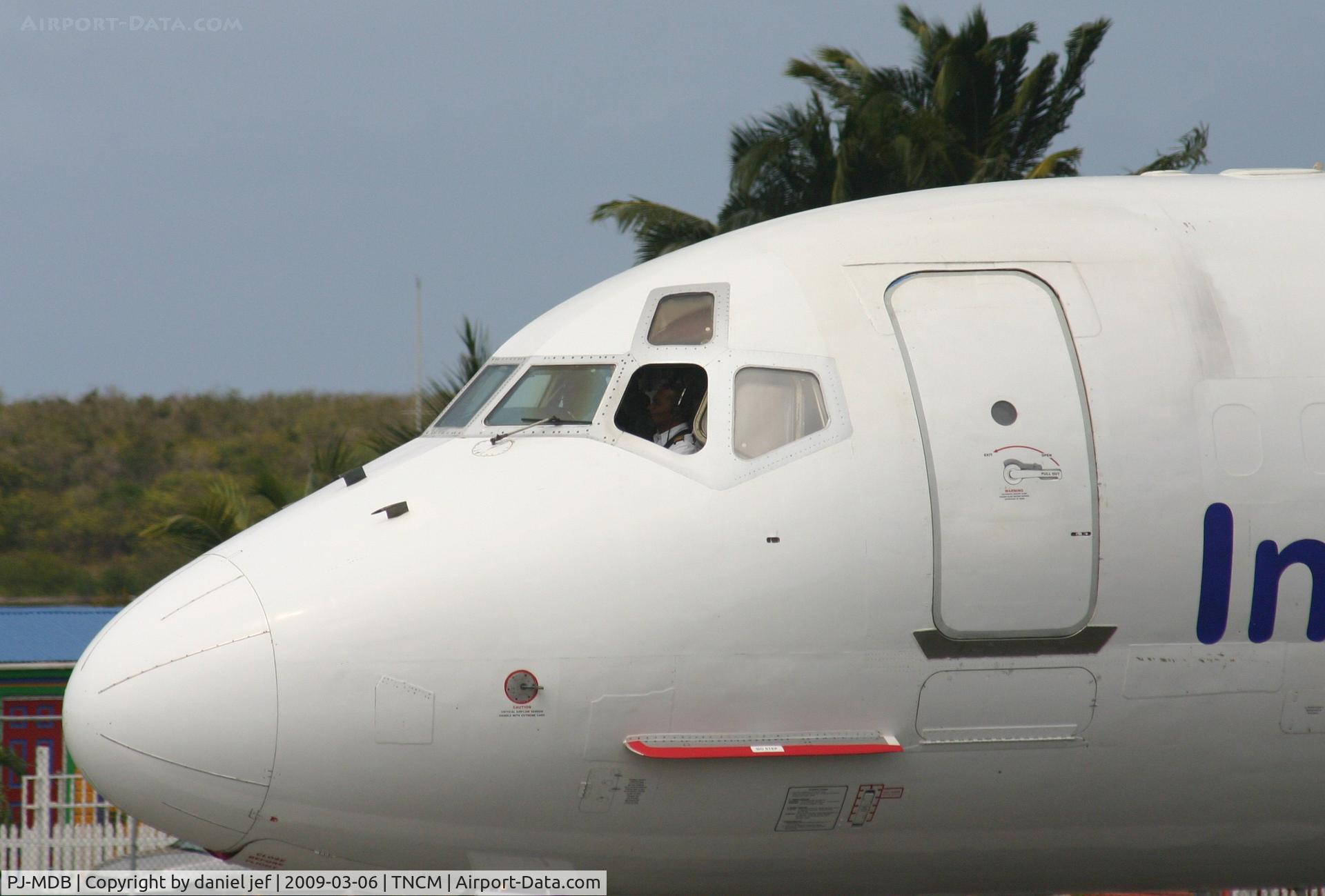 PJ-MDB, 1983 McDonnell Douglas MD-82 (DC-9-82) C/N 48021, Back tracking runway 10
