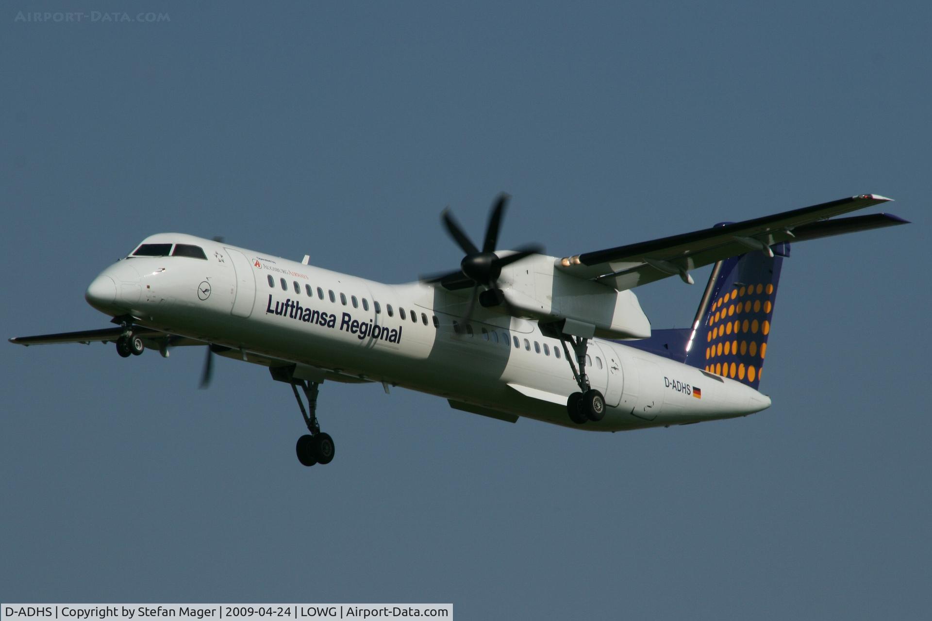D-ADHS, 2001 De Havilland Canada DHC-8-402Q Dash 8 C/N 4044, Augsburg Dash 8-400