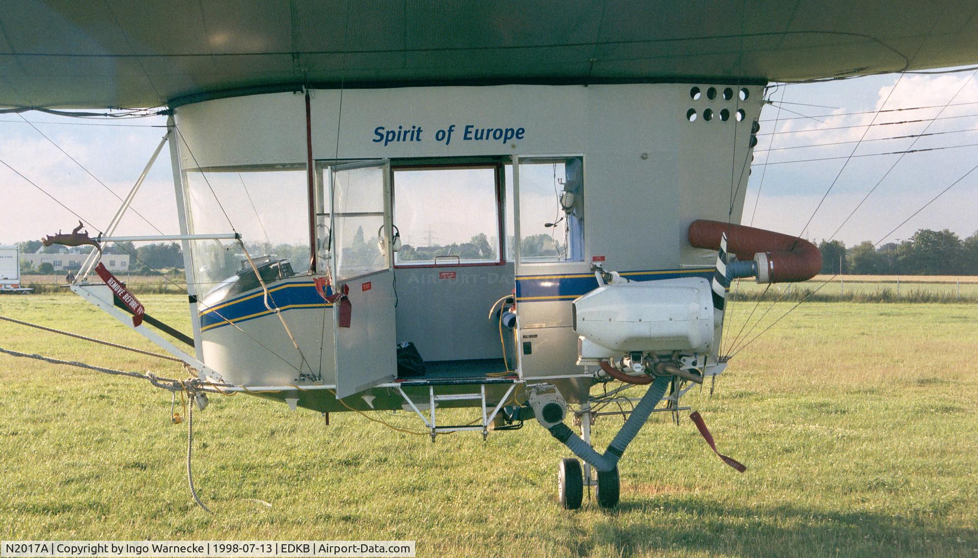 N2017A, American Blimp Corp A-60+ C/N 03, American Blimp Corp. A-60+ moored at Bonn-Hangelar airfield