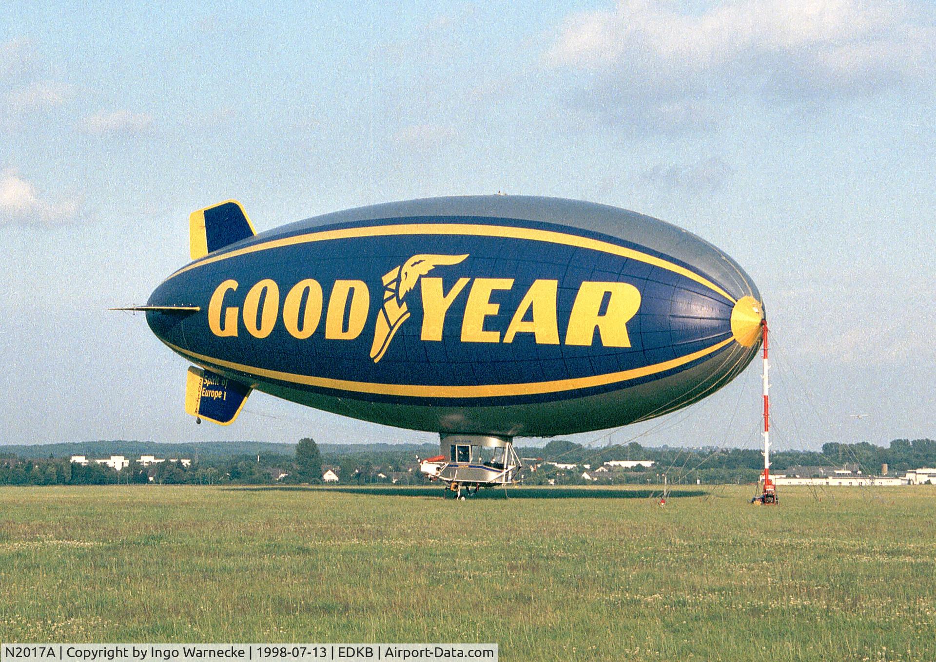 N2017A, American Blimp Corp A-60+ C/N 03, American Blimp Corp. A-60+ moored at Bonn-Hangelar airfield