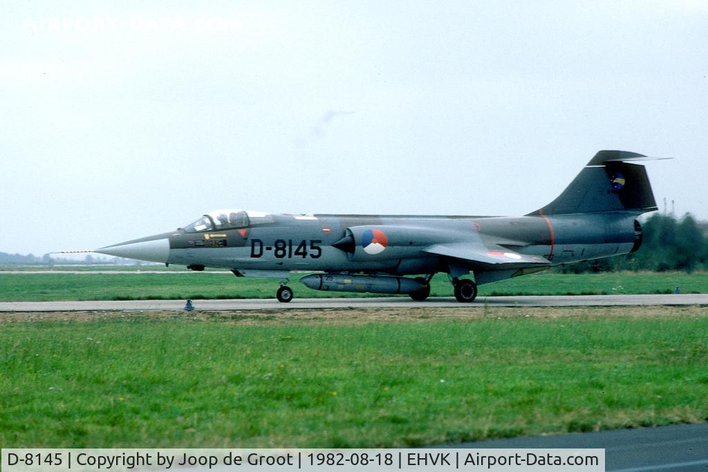 D-8145, Lockheed RF-104G Starfighter C/N 683-8145, An unusual configuration: a Orpheus recce pod and no additional fuel tanks. This mission will not have lasted longer than 20 minutes.