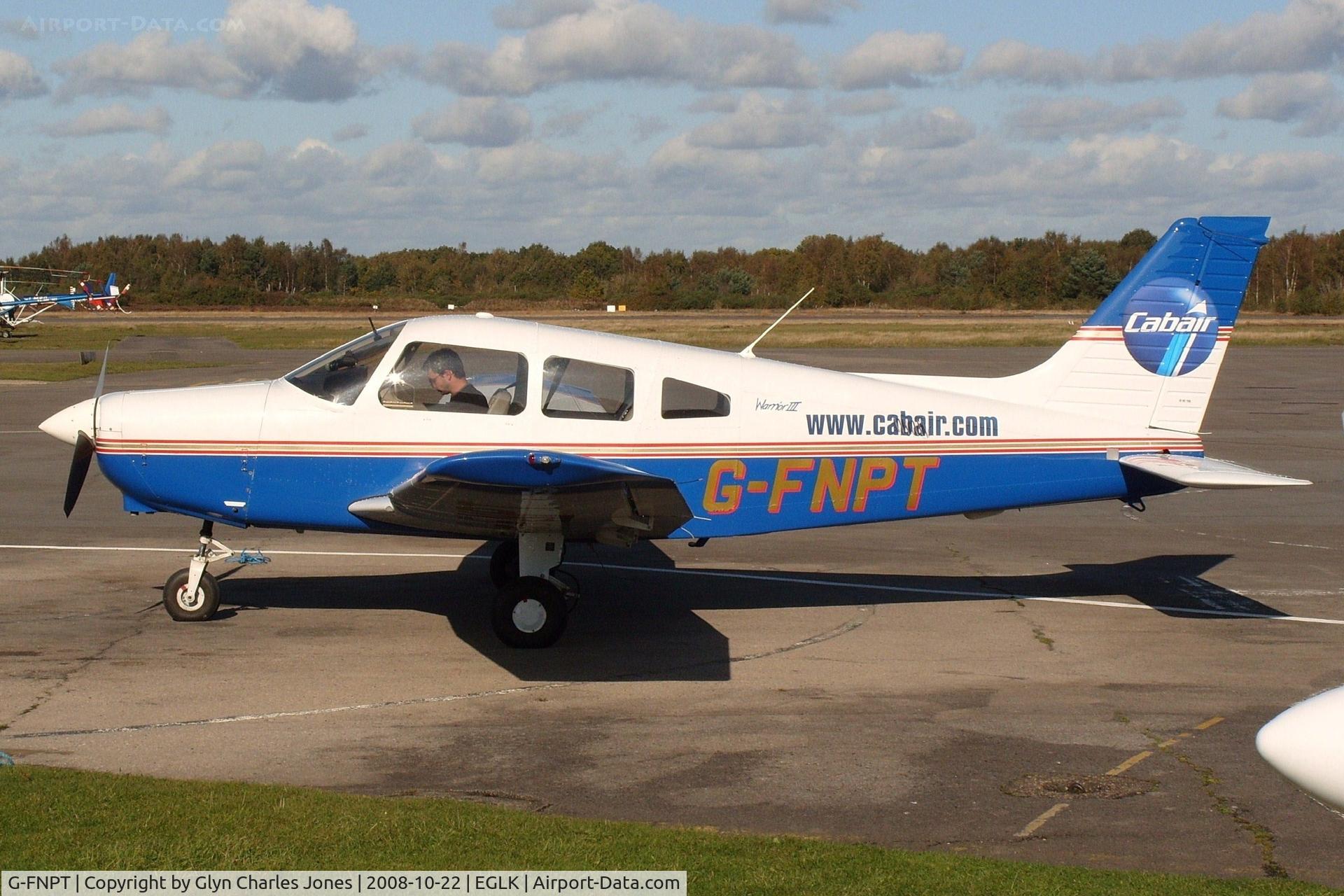 G-FNPT, 2002 Piper PA-28-161 Warrior III C/N 2842163, Previously N5346Y. Operated by Cabair.