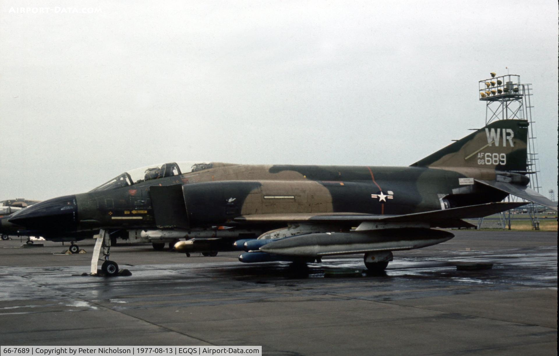 66-7689, 1966 McDonnell F-4D Phantom II C/N 2292, F-4D Phantom of 78 Tactical Fighter Squadron/81 Tactical Fighter Wing at the 1977 RAF Lossiemouth Open Day.