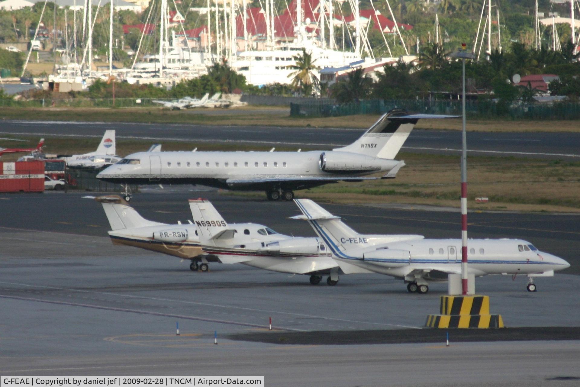 C-FEAE, 1982 Hawker Siddeley HS.125 Series 700A C/N 257180, park at the  tncm ramp