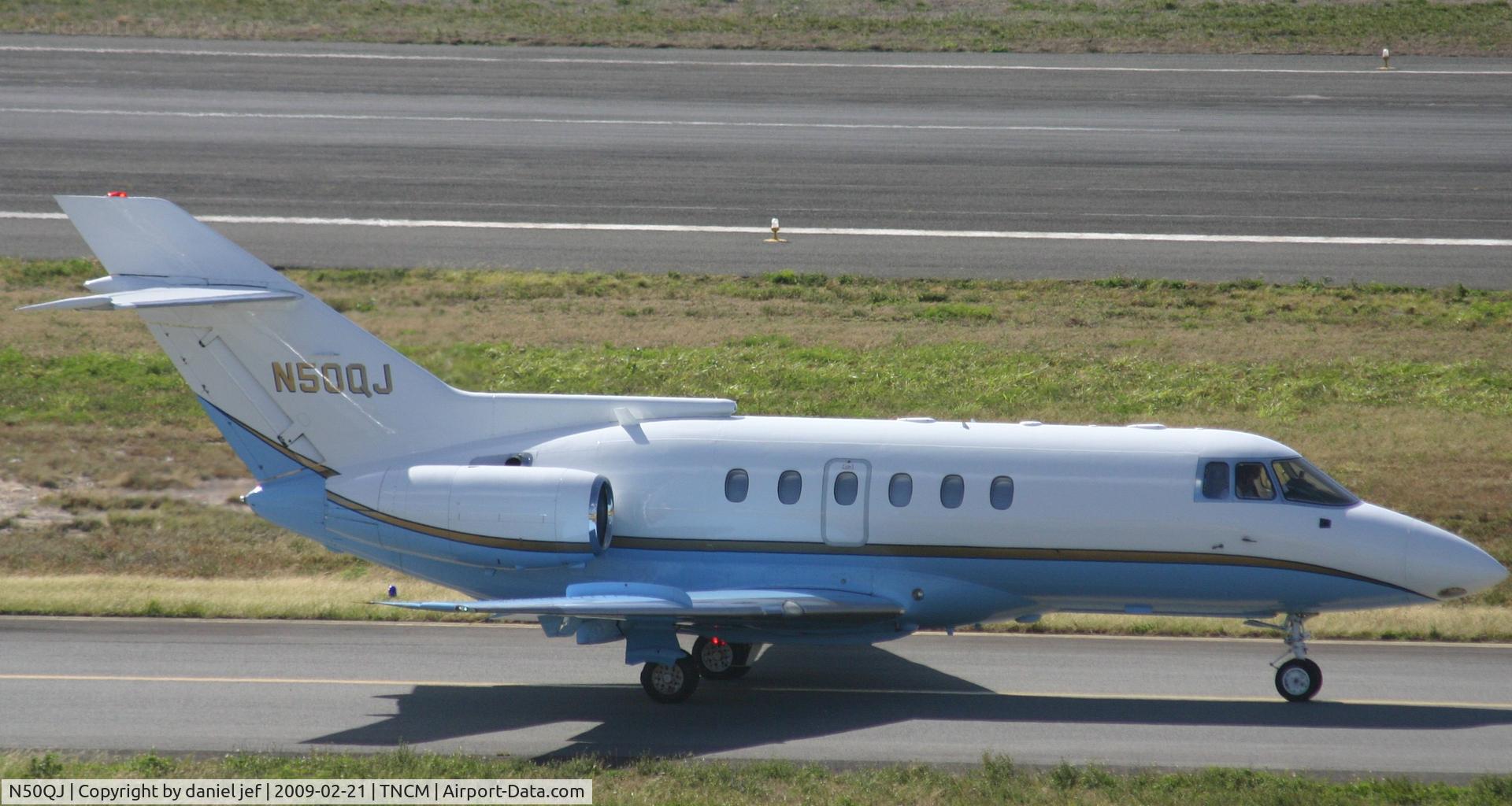 N50QJ, British Aerospace BAe.125 Series 800A C/N 258216, taxing runway 10