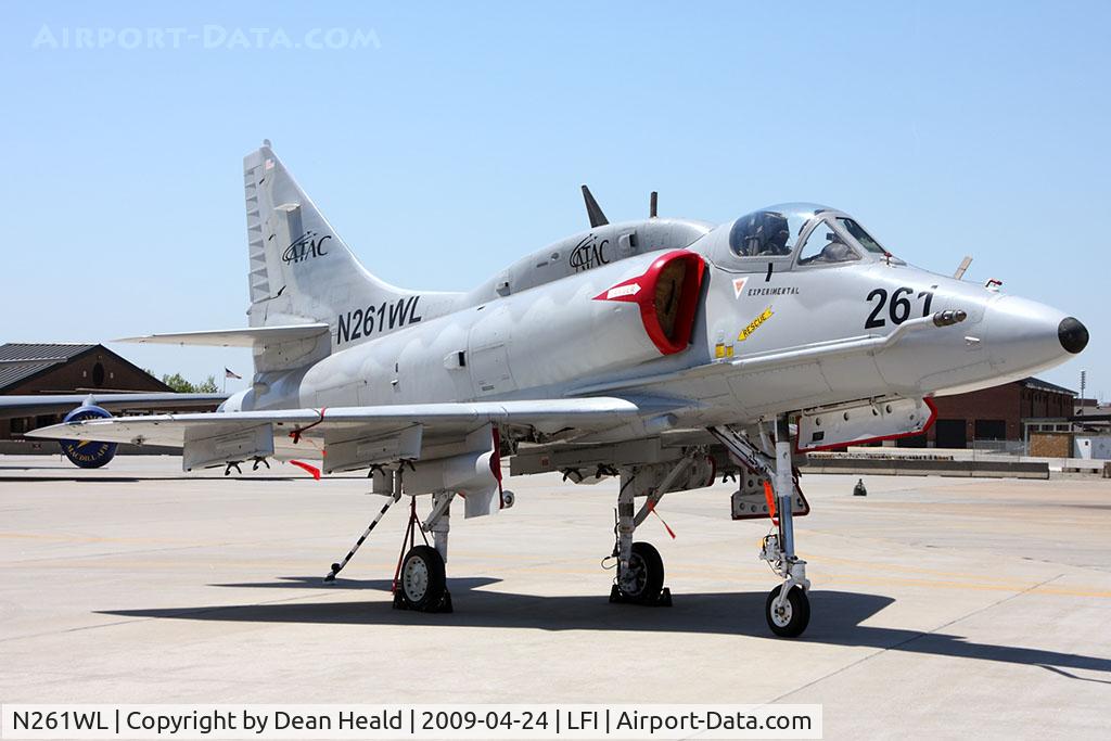 N261WL, 1974 Douglas A-4N Skyhawk C/N 14453, ATAC marked McDonnell Douglas A-4N Skyhawk N261WL owned by ATSI, but operated by Airborne Tactical Advantage Company (ATAC) on static display at Airpower Over Hampton Roads 2009.