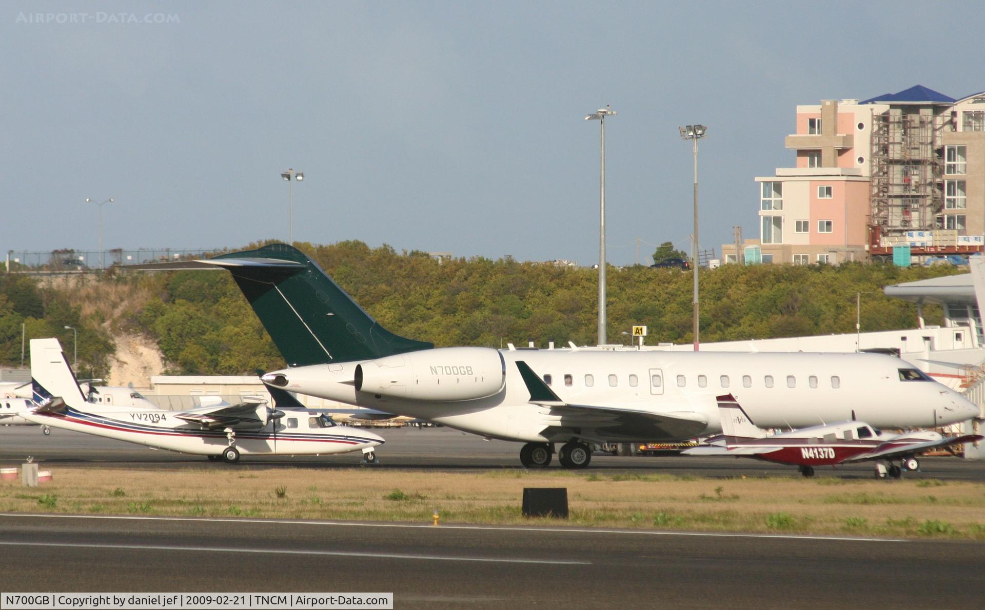 N700GB, 2003 Bombardier BD-700-1A10 Global Express C/N 9124, park at the  tncm ramp
