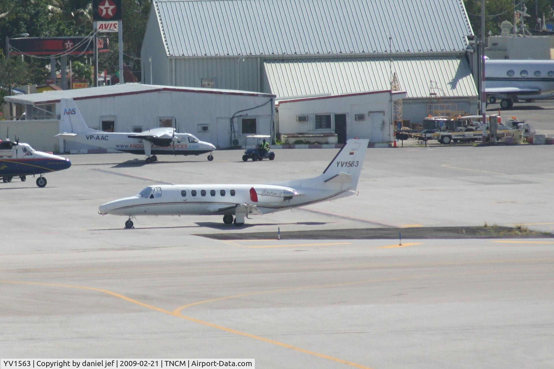 YV1563, 1982 Cessna 551 Citation II/SP C/N 551-0463, park at the  tncm ramp