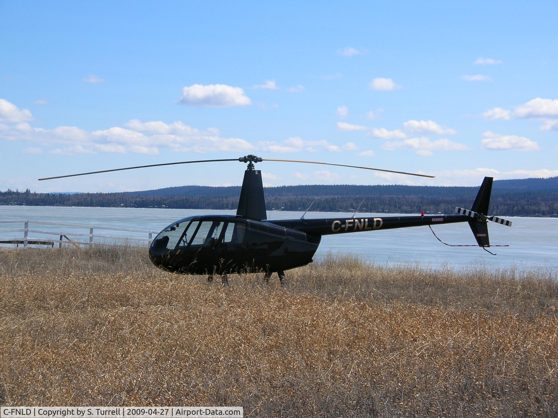 C-FNLD, 2004 Robinson R44 II C/N 10383, Beside Leylands B&B at Green Lake, BC