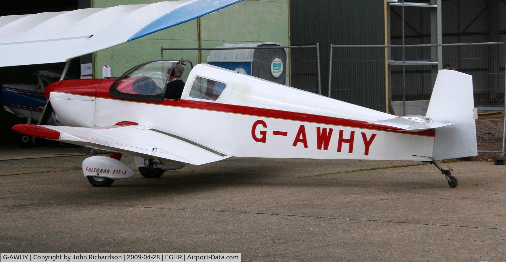 G-AWHY, 1995 Falconar F-11 Sporty C/N PFA 1322, At Goodwood