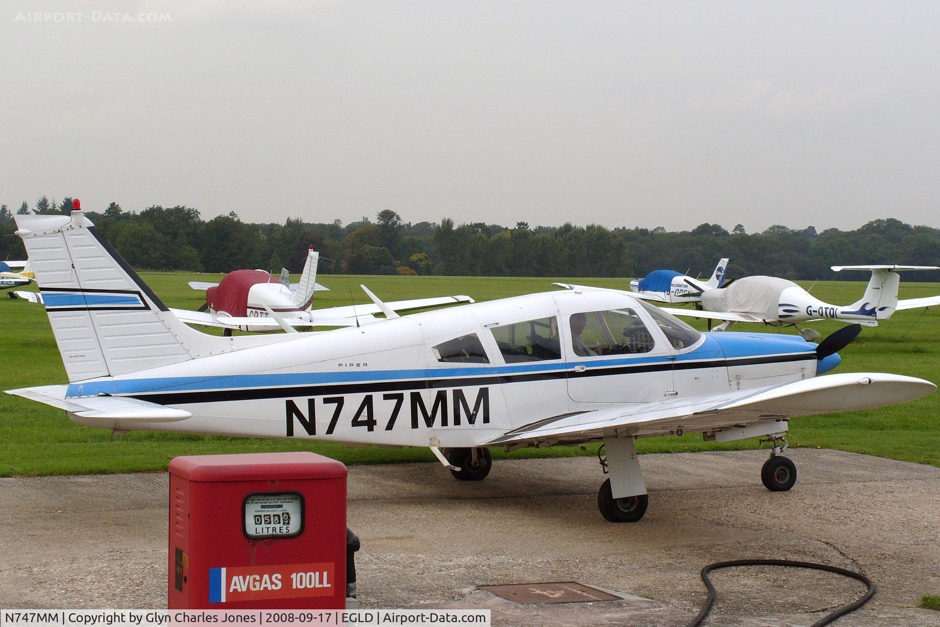 N747MM, 1973 Piper PA-28R-200 Cherokee Arrow II C/N 28R-7335445, Had just taken on 58.75 litres of Avgas for the next flight! Owned by N747MM Aviation Inc Trustee.