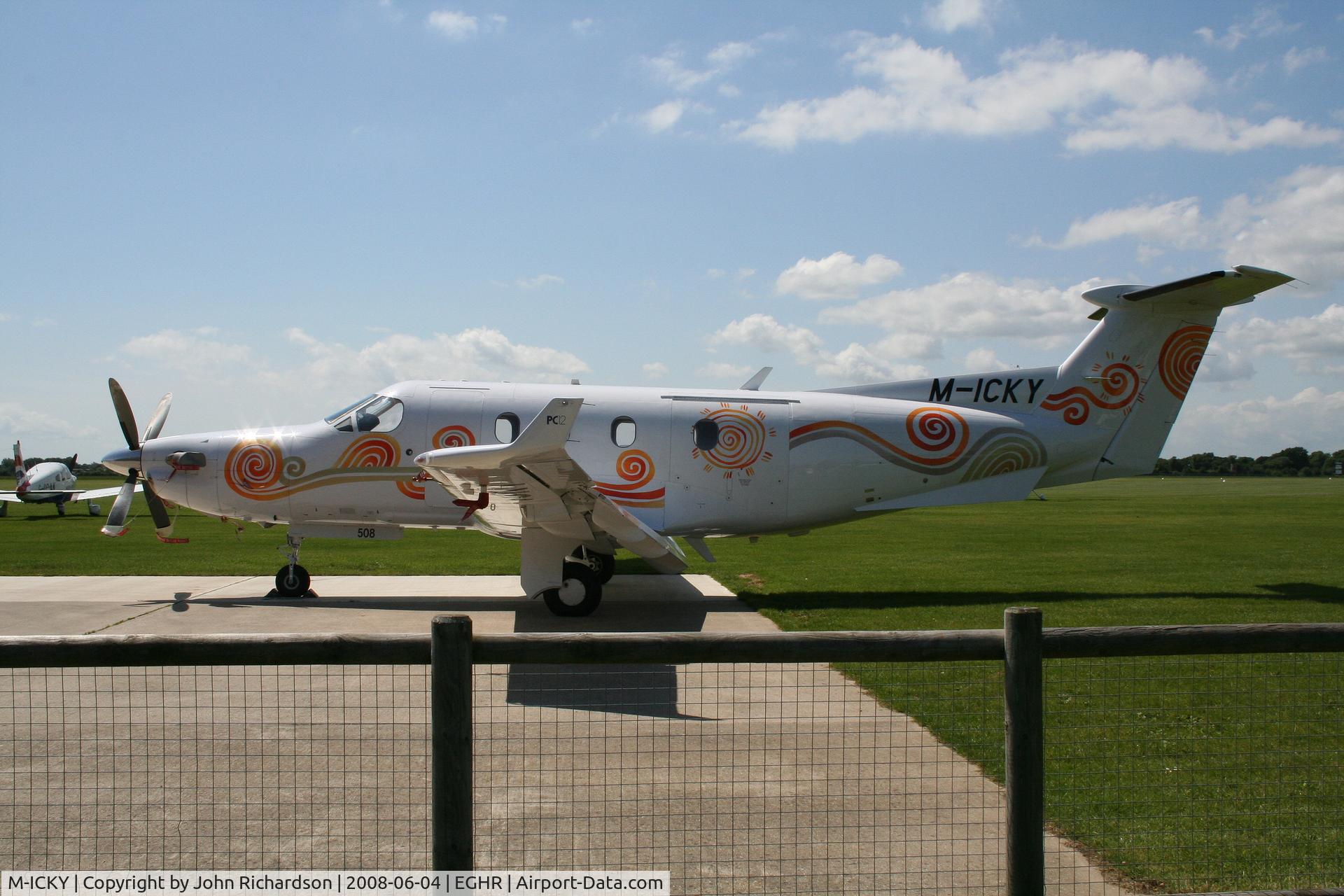 M-ICKY, 2003 Pilatus PC-12/45 C/N 508, At Goodwood