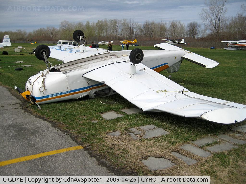C-GDYE, 1976 Piper PA-28-140 C/N 287625166, F0 Tornado roared thru CYRO damaging this aircraft beyond repair