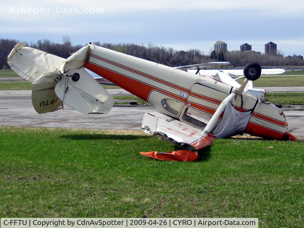 C-FFTU, 1953 Cessna 170B C/N 25622, F0 Tornado roared thru CYRO damaging this aircraft beyond repair