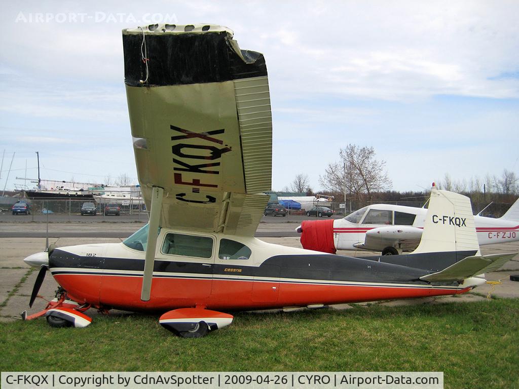 C-FKQX, 1958 Cessna 182A Skylane C/N 51313, F0 Tornado roared thru CYRO damaging this aircraft beyond repair